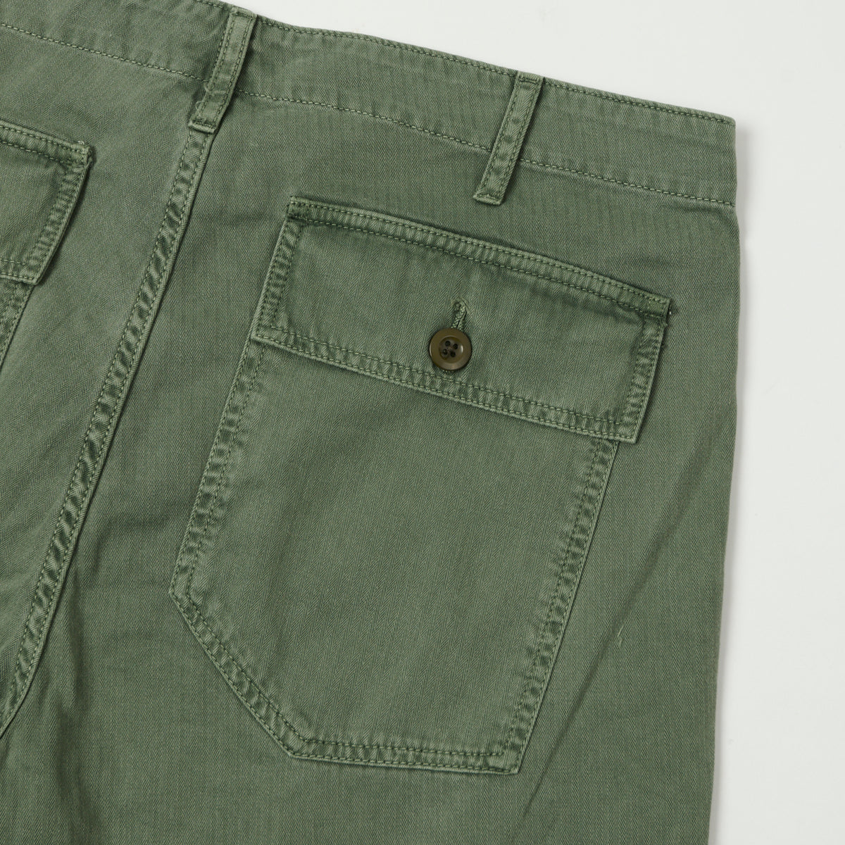 Hartford Herringbone Fatigue Short - Army