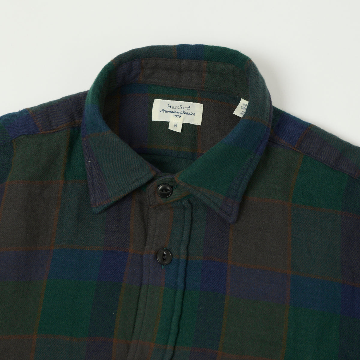 Hartford Buffalo Check Flannel Shirt - Green