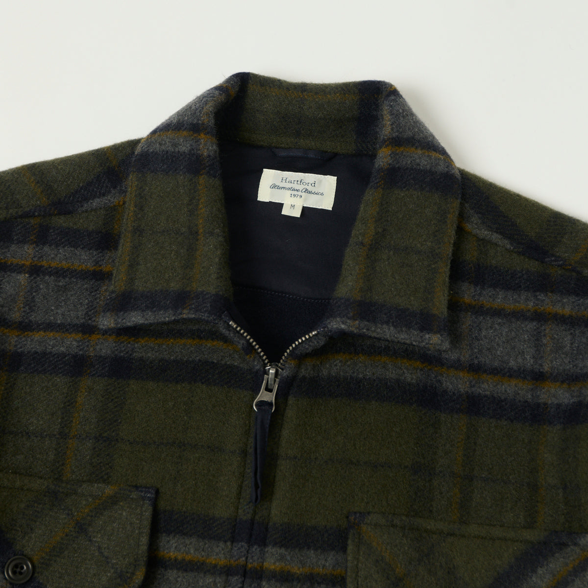 Hartford 'Dusty' Melton Wool Jacket - Forest Green