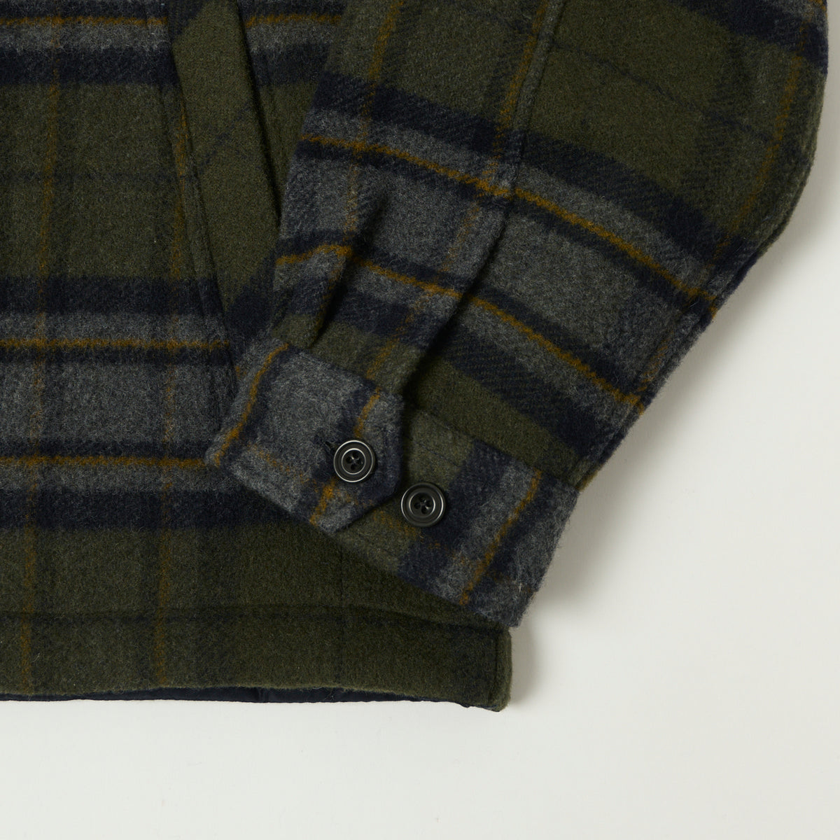 Hartford 'Dusty' Melton Wool Jacket - Forest Green