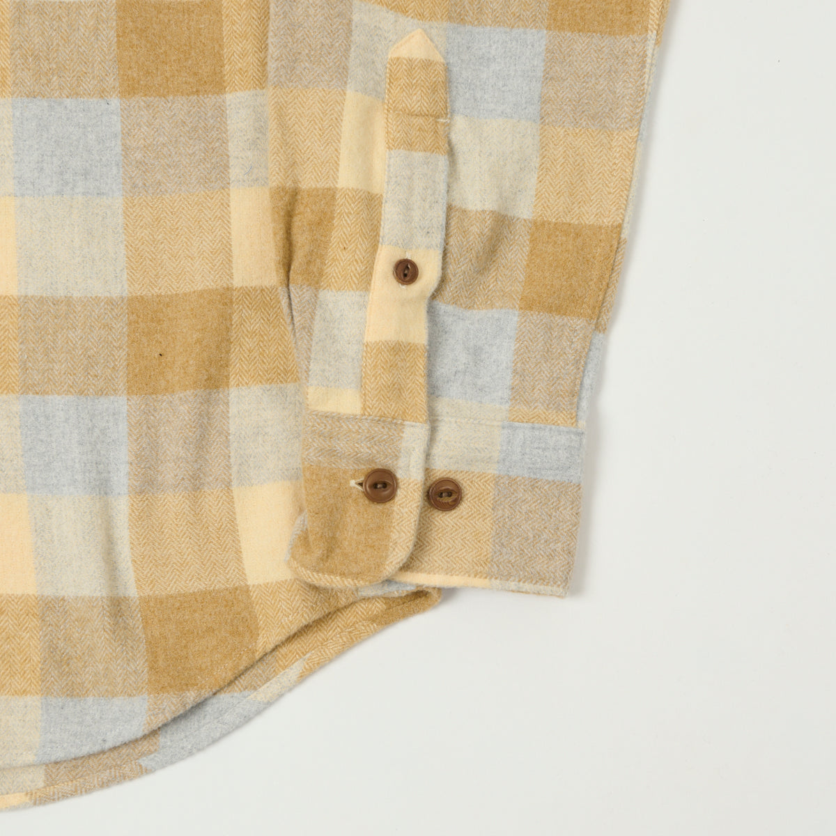 Hartford Buffalo Check Flannel Shirt - Yellow/Grey