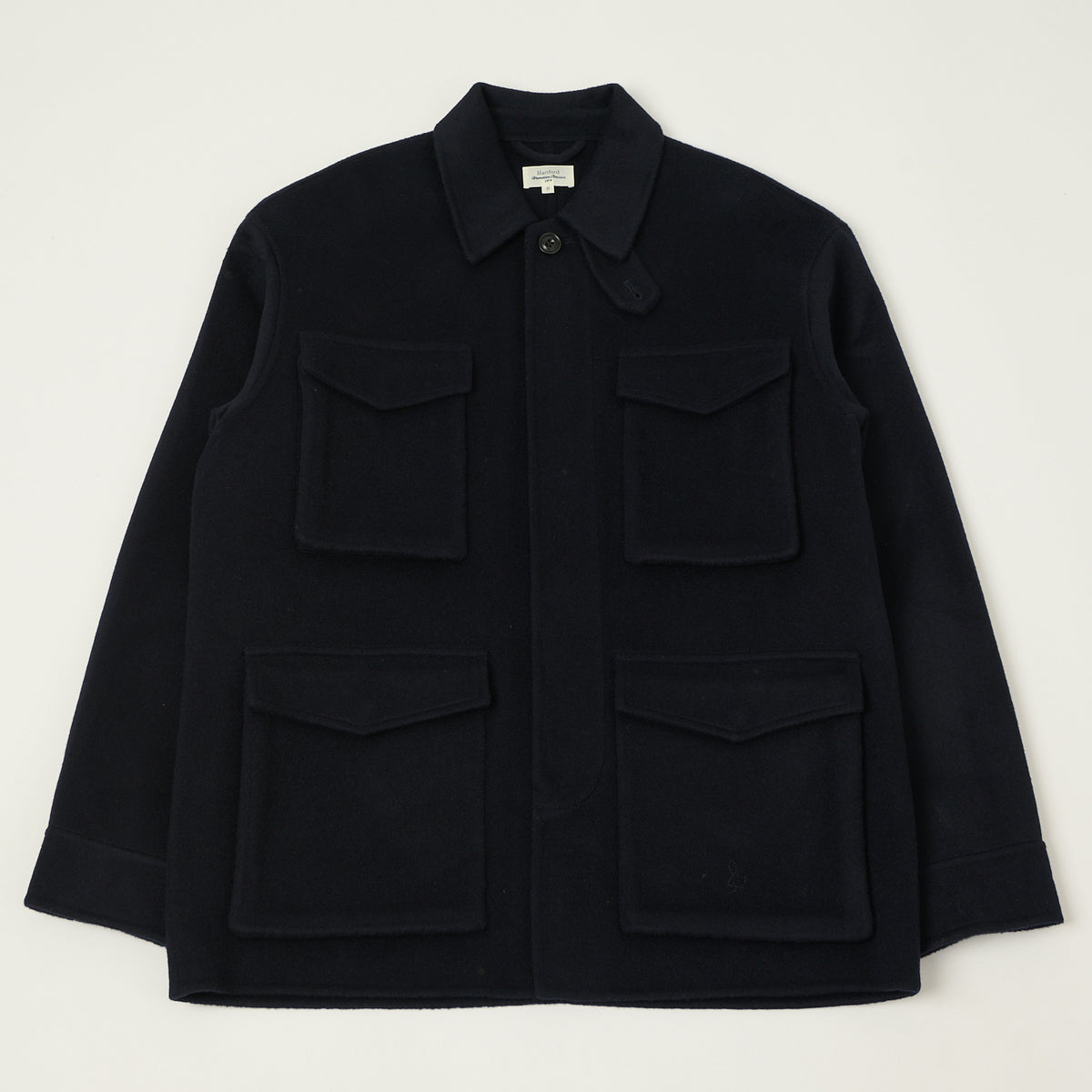 Hartford 'Jake' Wool Field Jacket - Navy