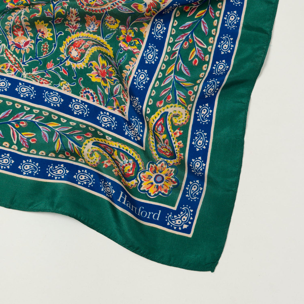 Hartford Bright Paisley Bandana - Green