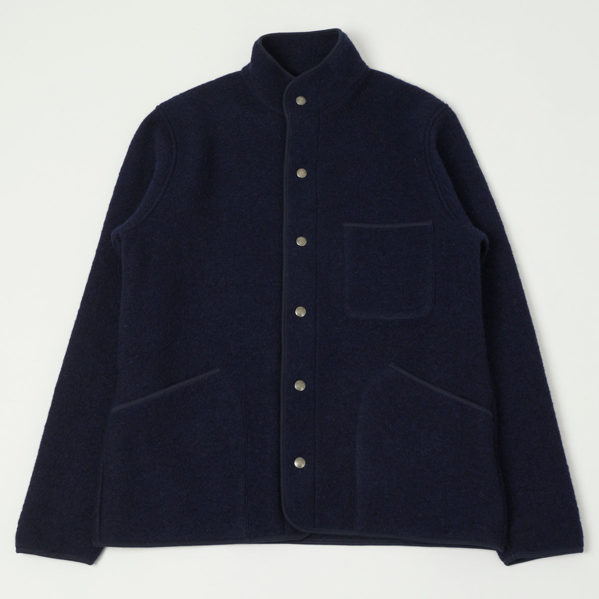Hartford 'Jason' Knitted Wool Jacket - Navy