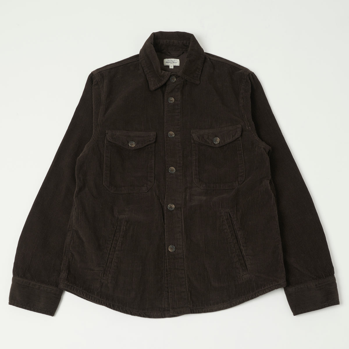 Hartford 'Joyce' Corduroy Work Shirt - Chocolate