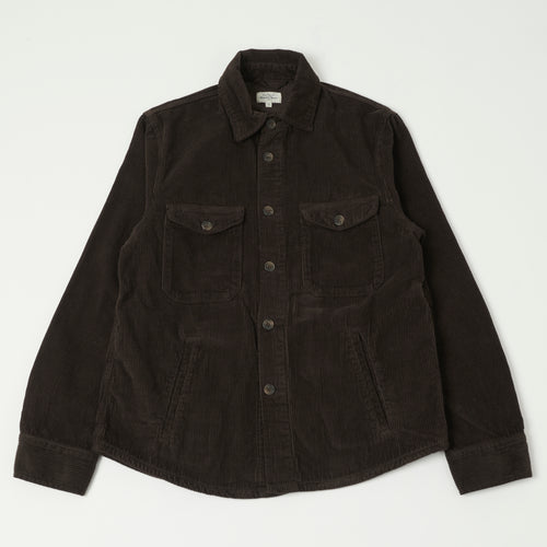 Hartford 'Joyce' Corduroy Work Shirt - Chocolate