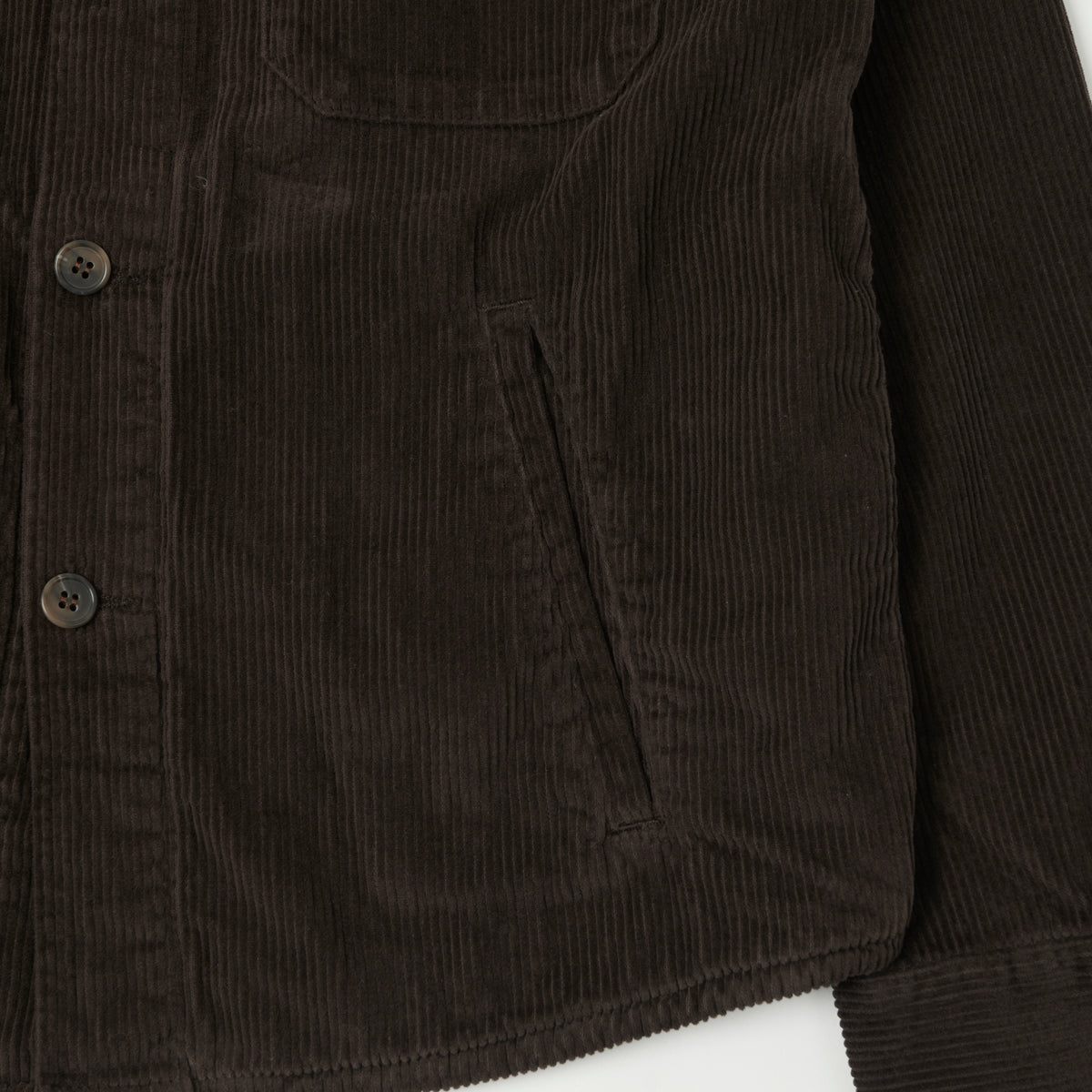 Hartford 'Joyce' Corduroy Work Shirt - Chocolate