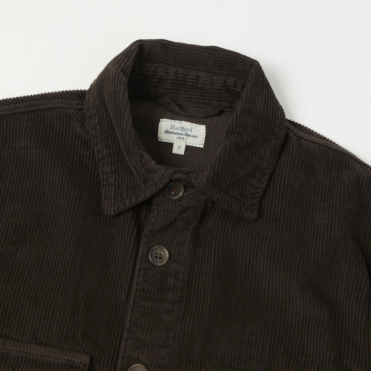 Hartford 'Joyce' Corduroy Work Shirt - Chocolate