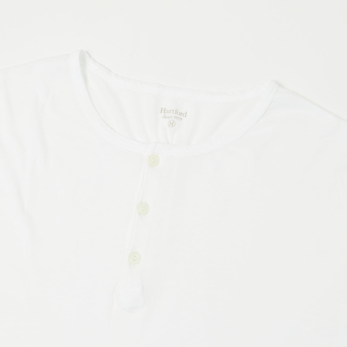 Hartford Lightweight Jersey Henley - White