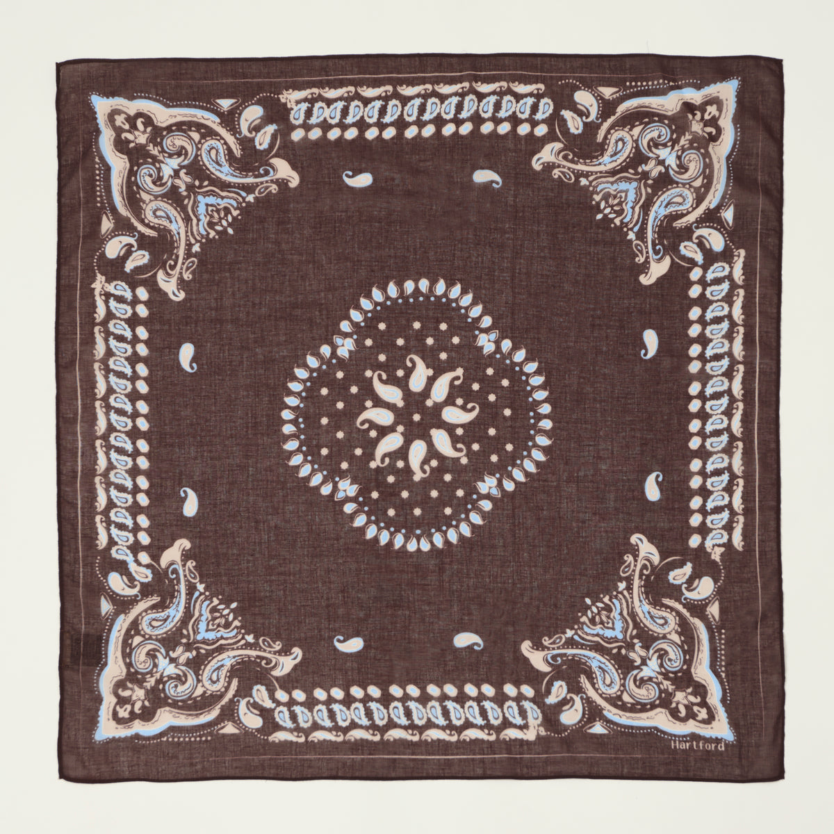 Hartford Paisley Cotton Bandana - Wood