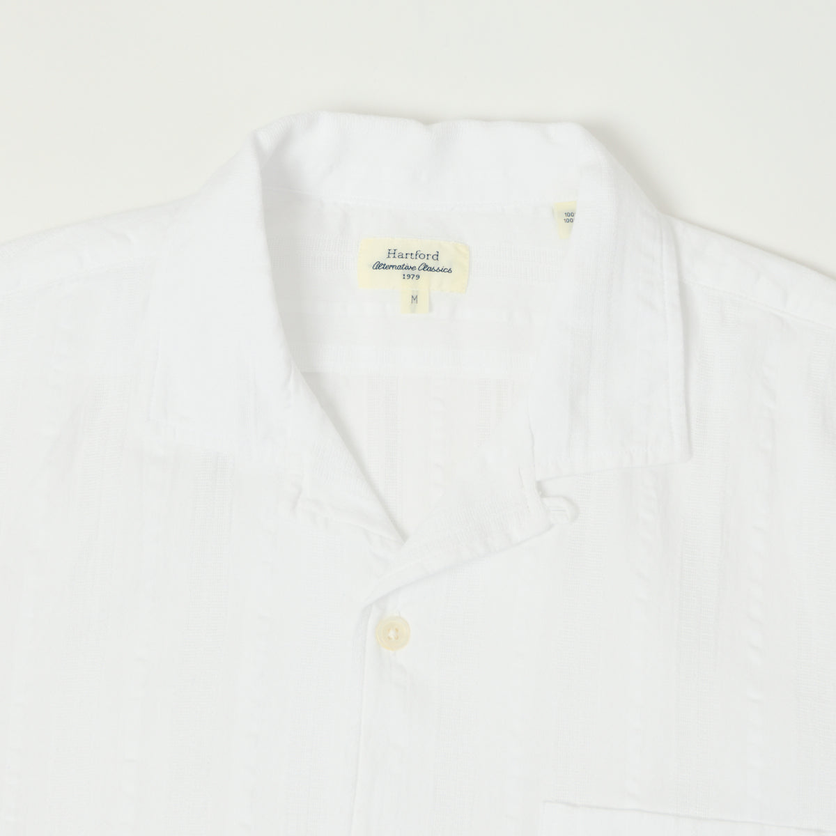 Hartford 'Palm' Camp Collar Shirt - White