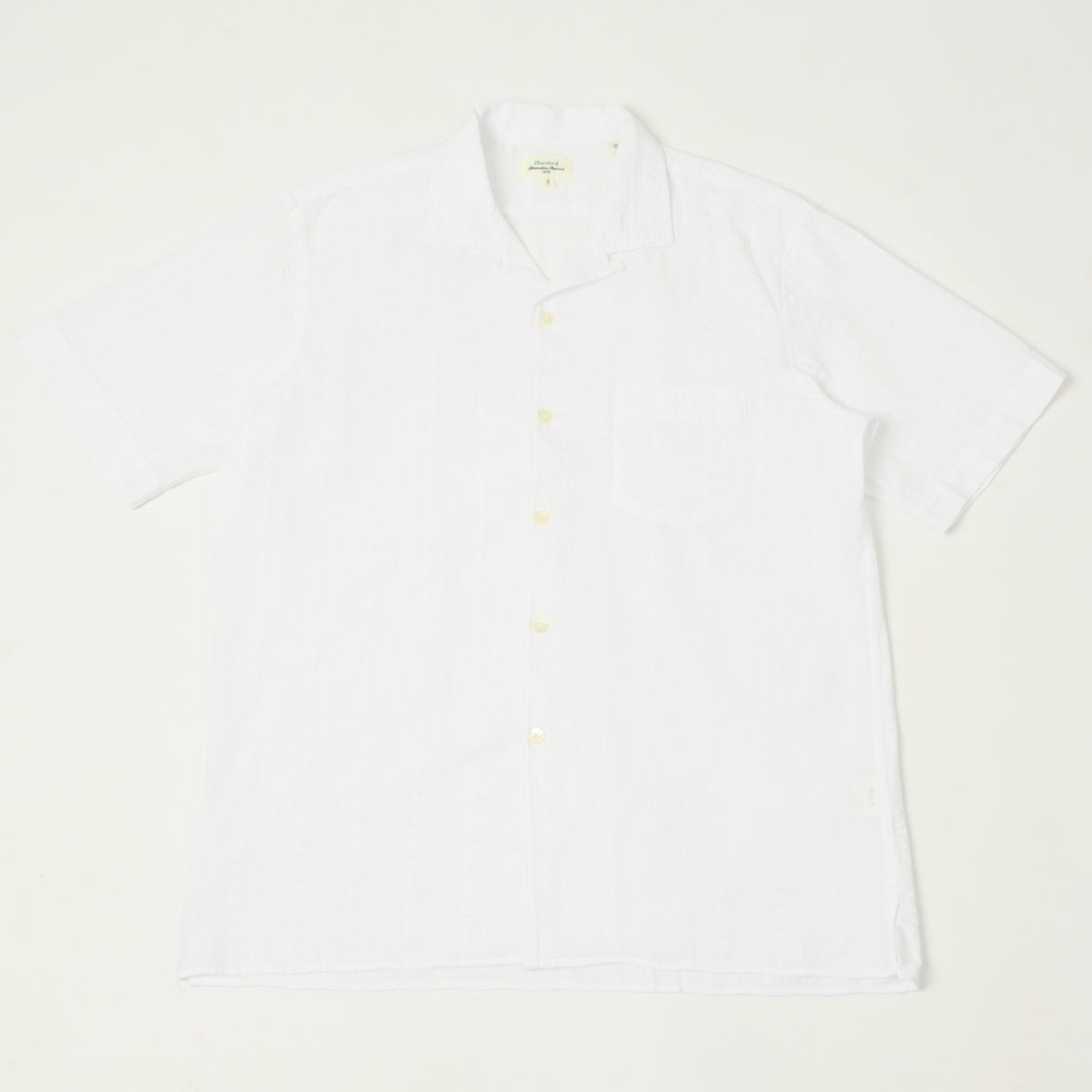 Hartford 'Palm' Camp Collar Shirt - White