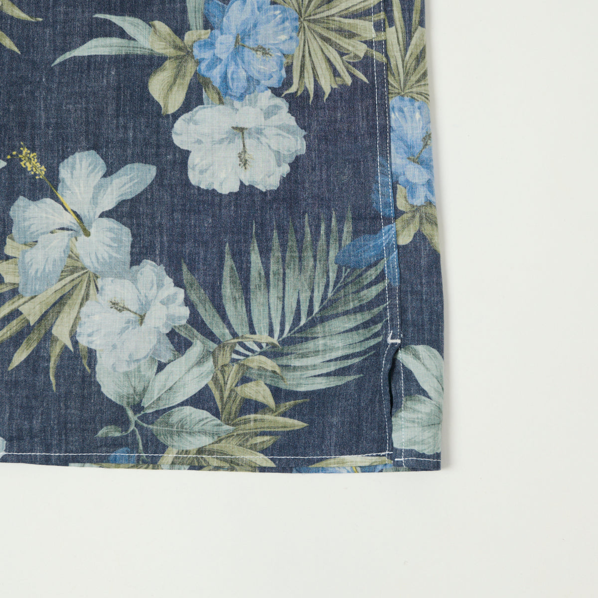 Hartford 'Palm' Camp Collar Hawaiian Shirt - Navy