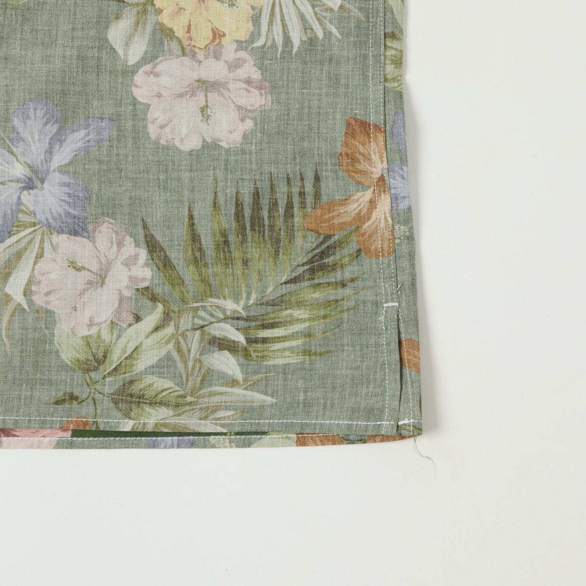 Hartford 'Palm' Camp Collar Hawaiian Shirt - Army