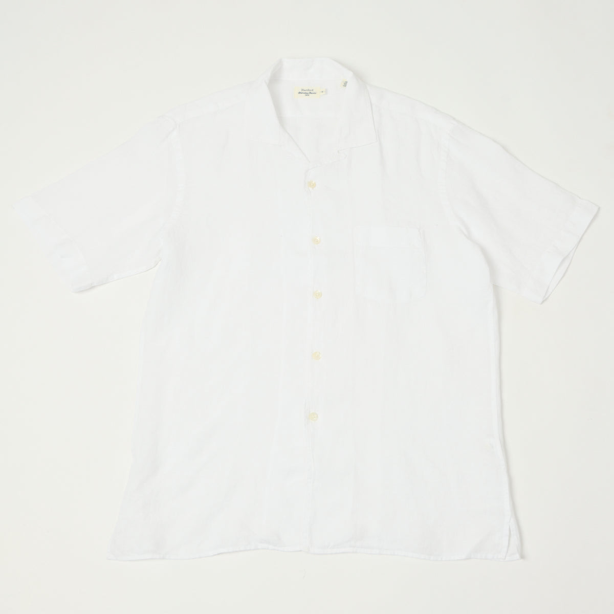 Hartford 'Palm' Camp Collar Linen Shirt - White