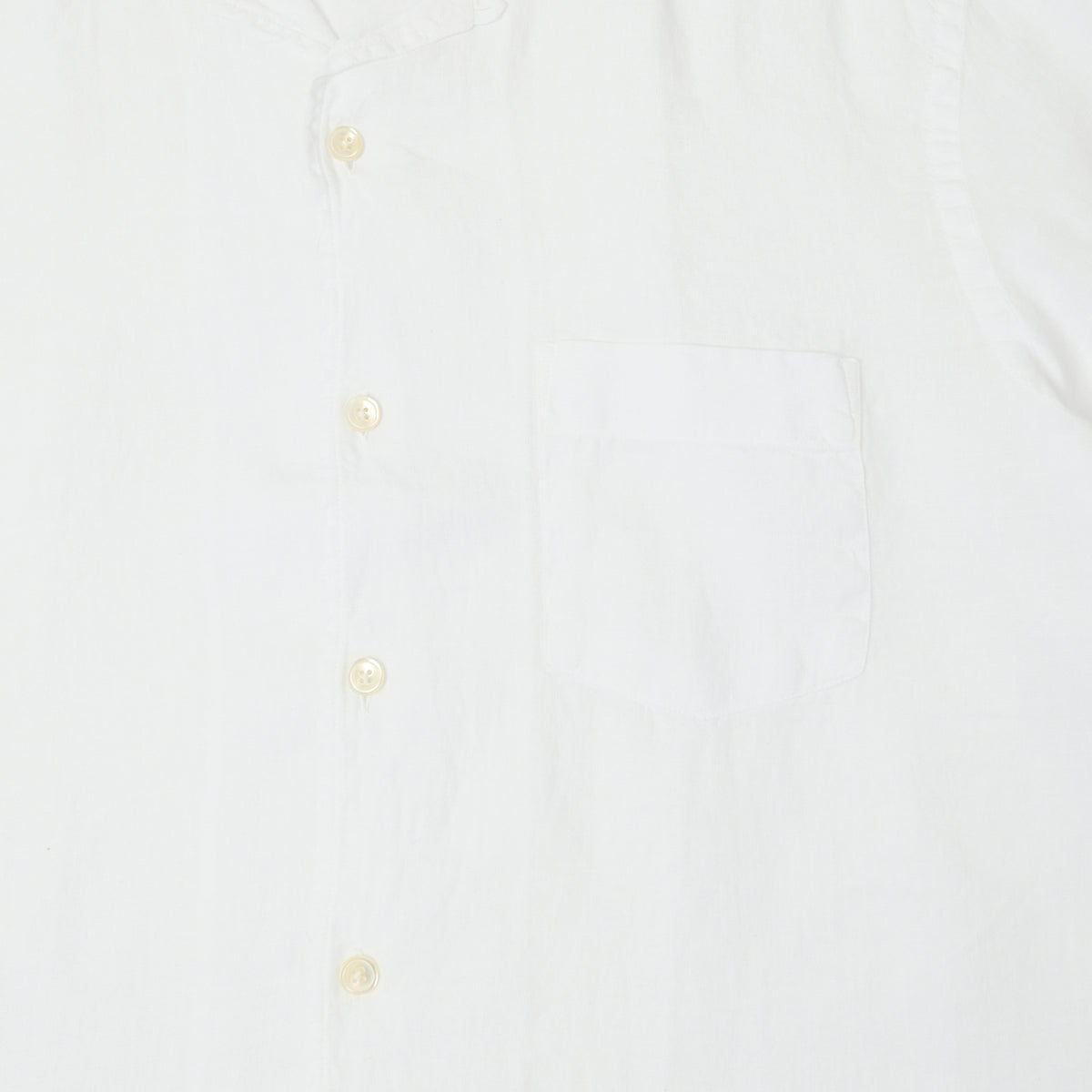 Hartford 'Palm' Camp Collar Linen Shirt - White