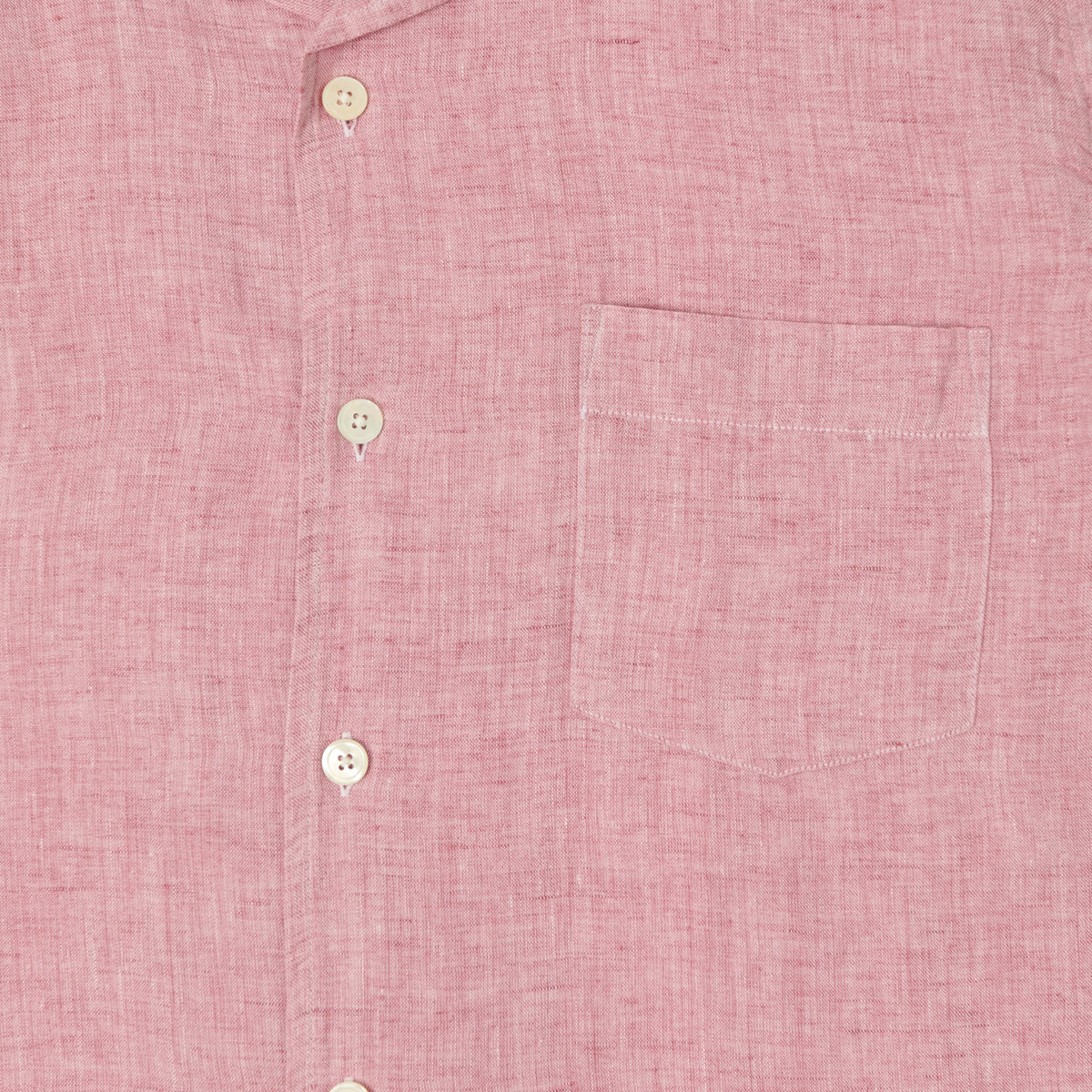 Hartford 'Palm' Camp Collar Linen Shirt - Pink
