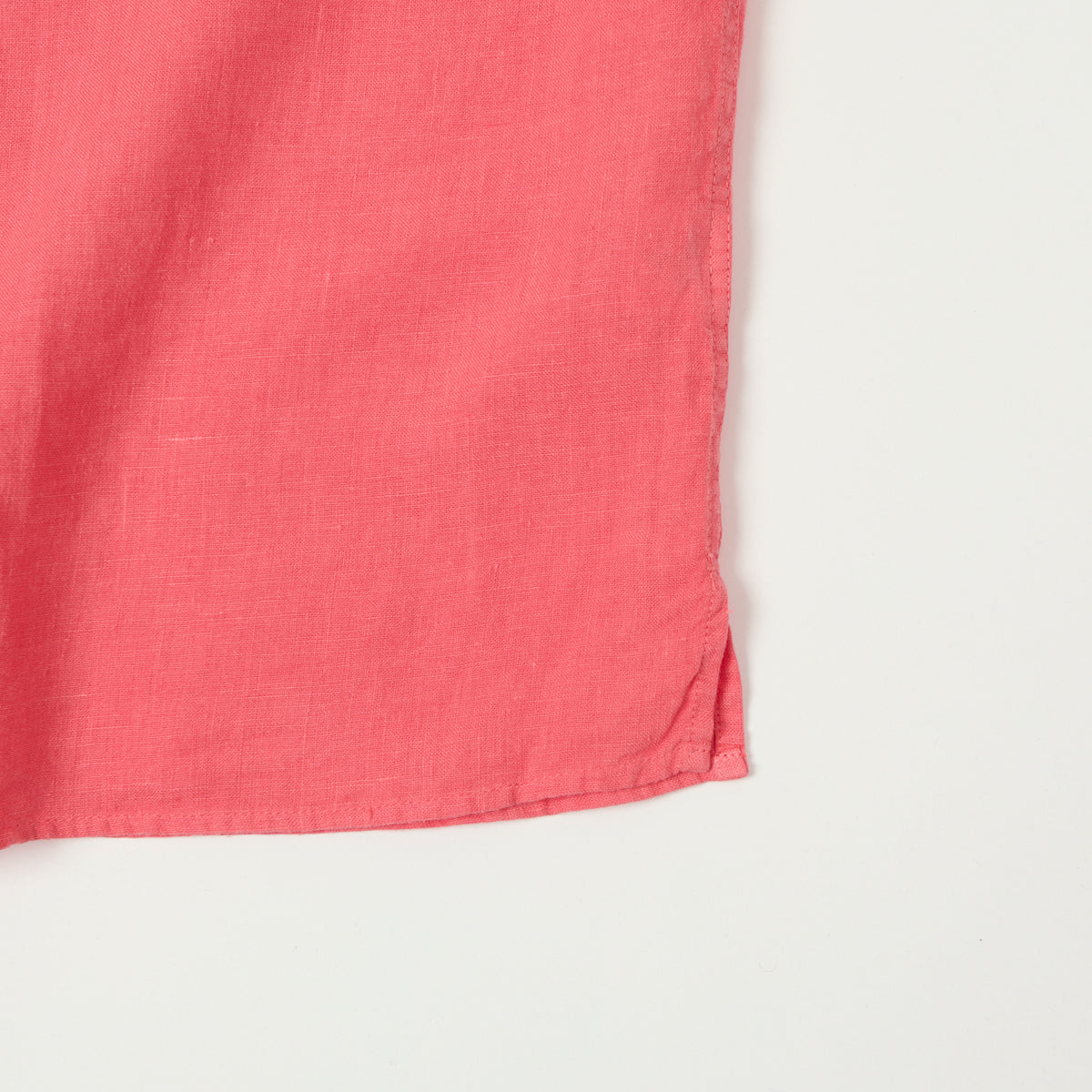 Hartford 'Palm' Camp Collar Linen Shirt - Tangerine