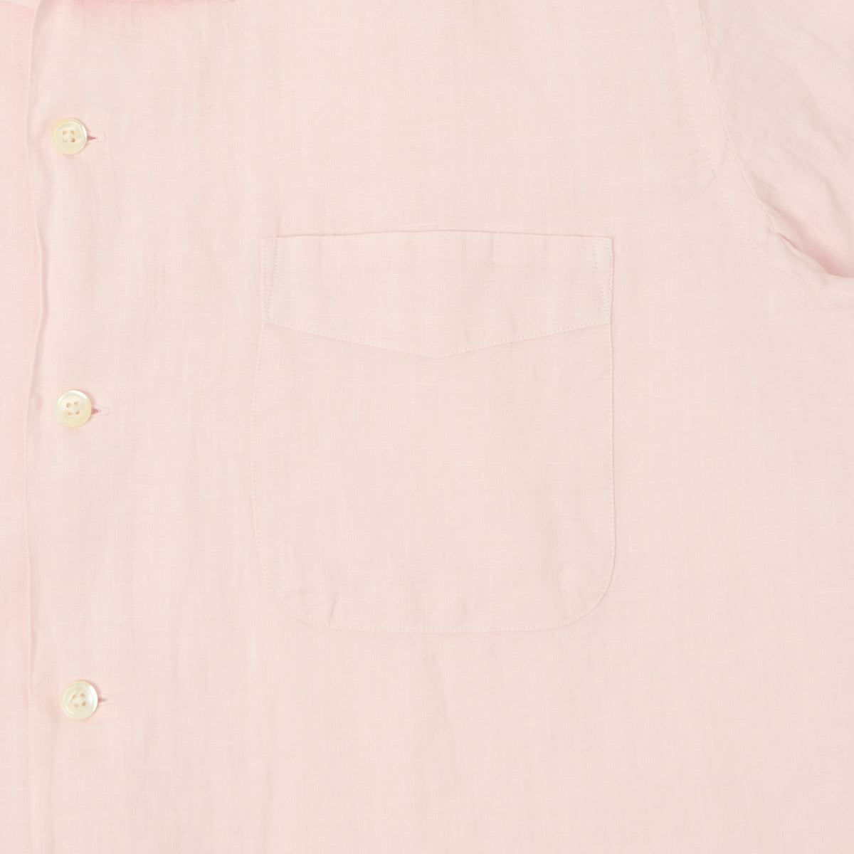 Hartford 'Palm' Camp Collar Linen Shirt - Shell Pink
