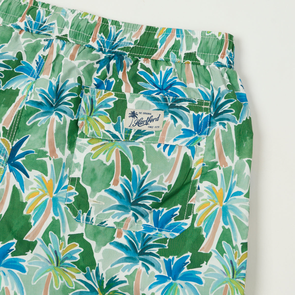 Hartford 'Palms' Swim Trunks  - Army