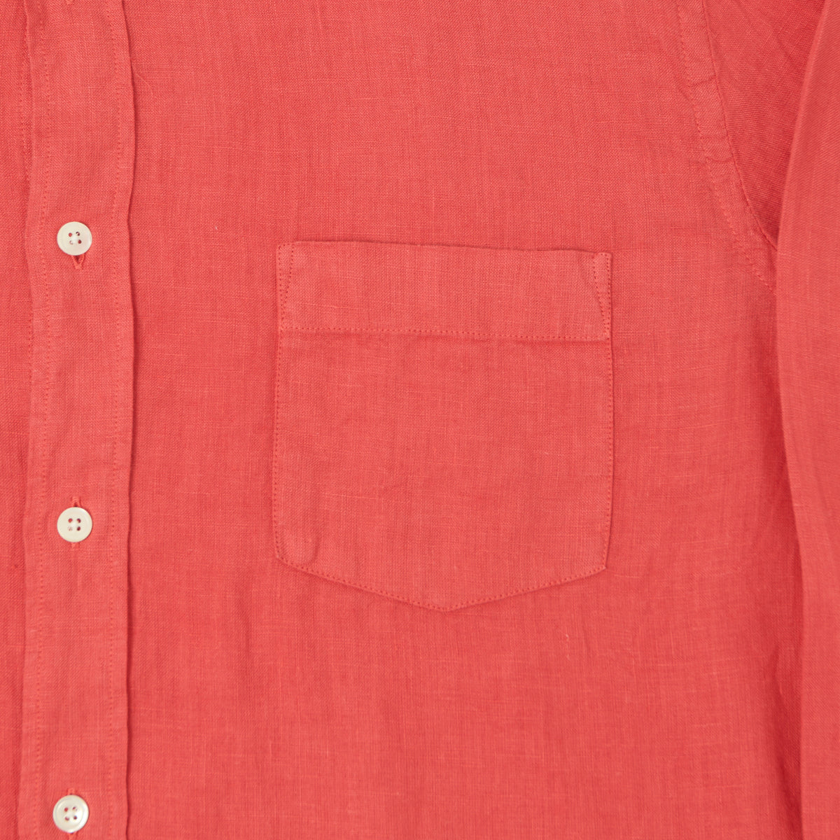 Hartford 'Paul' Linen Shirt - Tomato