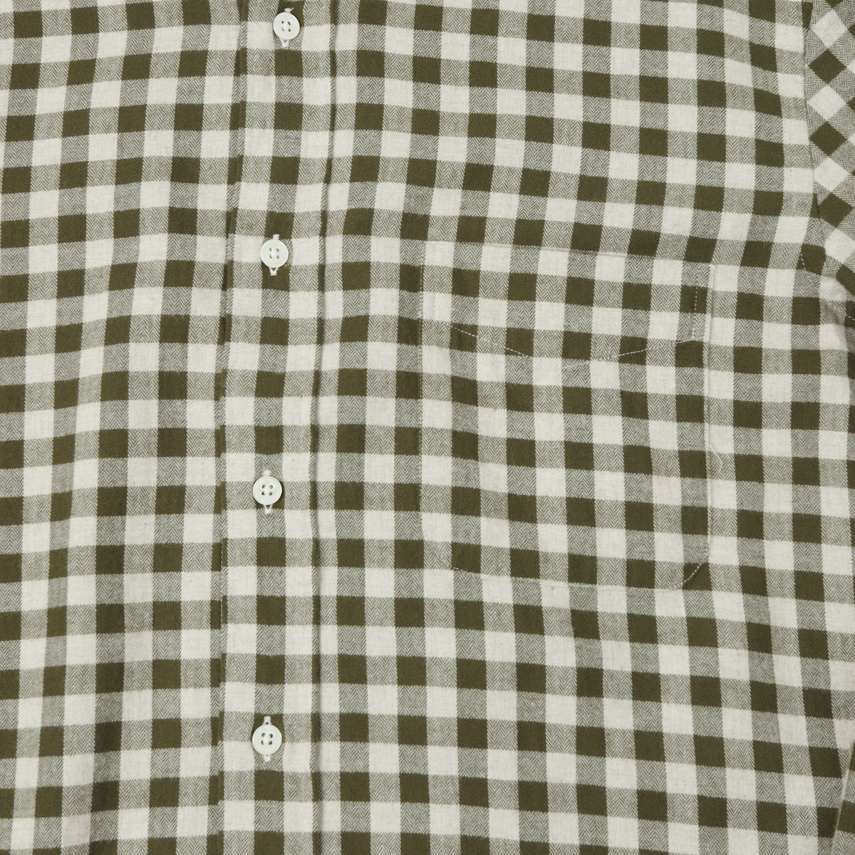 Hartford 'Pitt' Check Flannel Shirt - Military Green