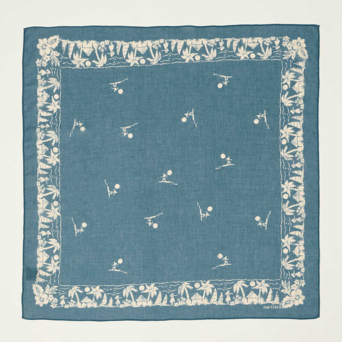 Hartford 'Surfer' Cotton Bandana - Denim Blue