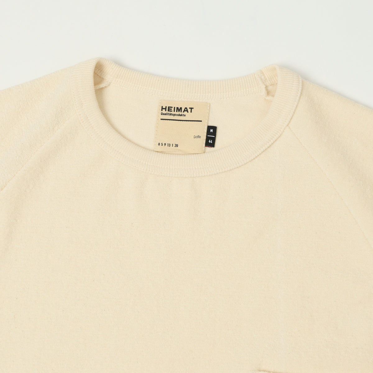 Heimat Raglan Sleeve Terry T-Shirt - Seashell