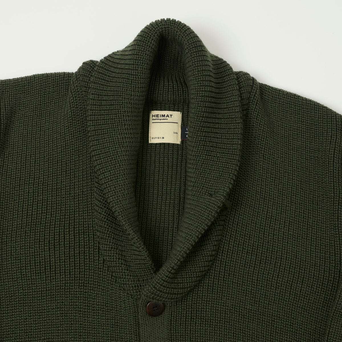 Heimat 'Eiger' Shawl Collar Cardigan - Military Green