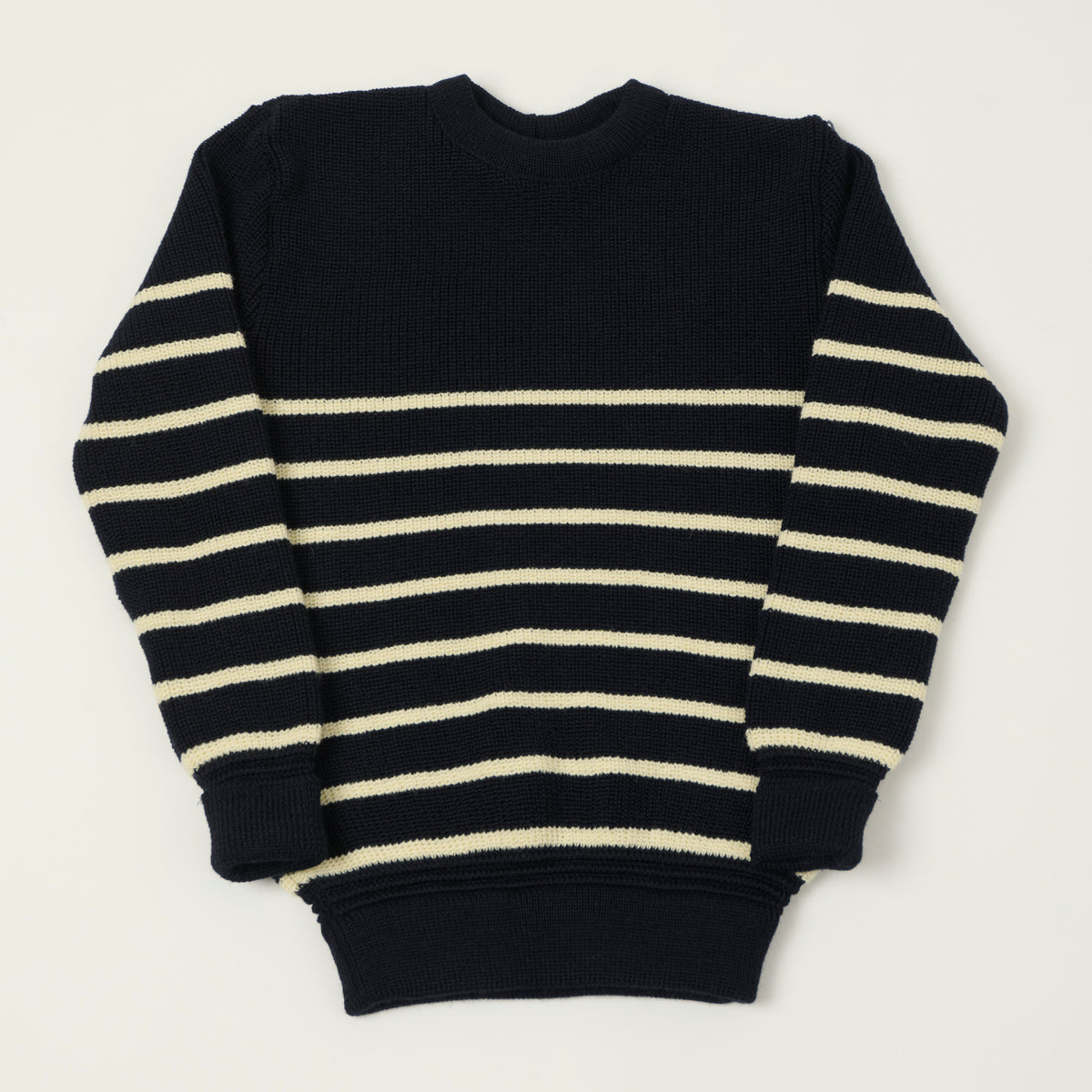 Heimat 'Mariner' Crew Neck Sweater - Ink/Seashell