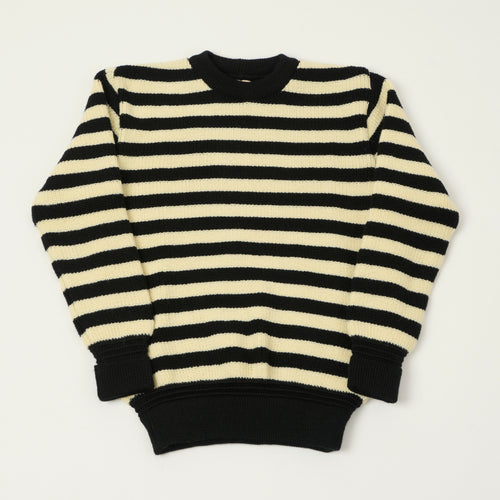 Heimat 'Rundhals' Crew Neck Jumper - Jail House Stripe