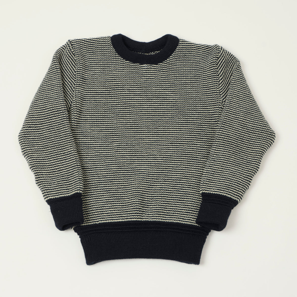 Heimat 'Rundhals' Crew Neck Jumper - Ink/Seashell