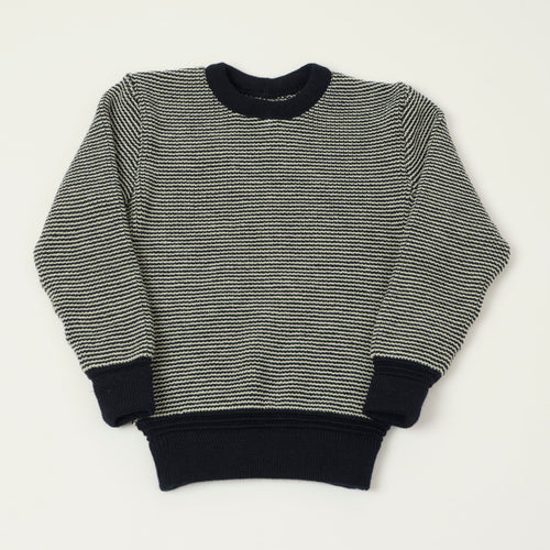 Heimat 'Rundhals' Crew Neck Jumper - Ink/Seashell