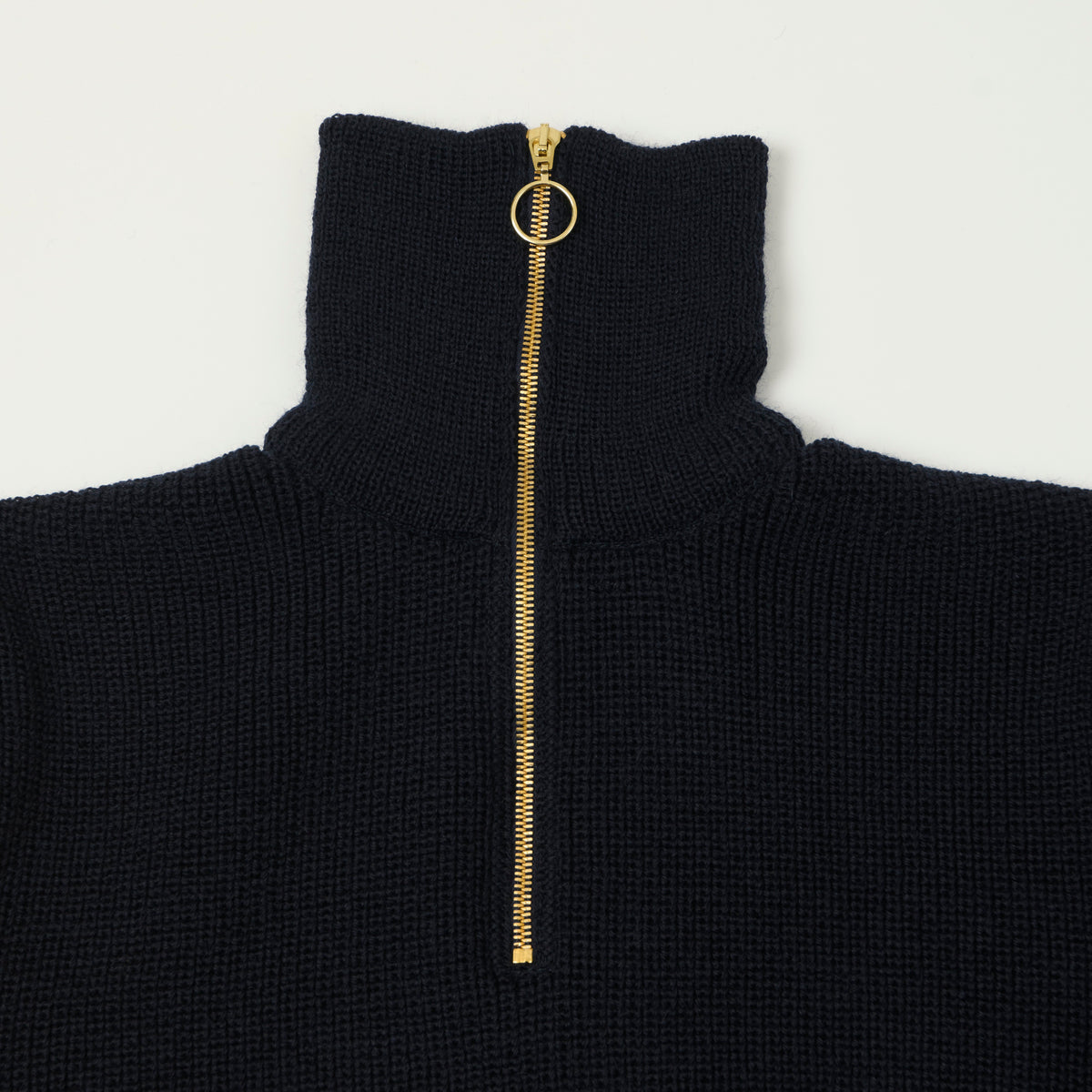 Heimat 'Segler' Quarter Zip Skipper Jumper - Ink