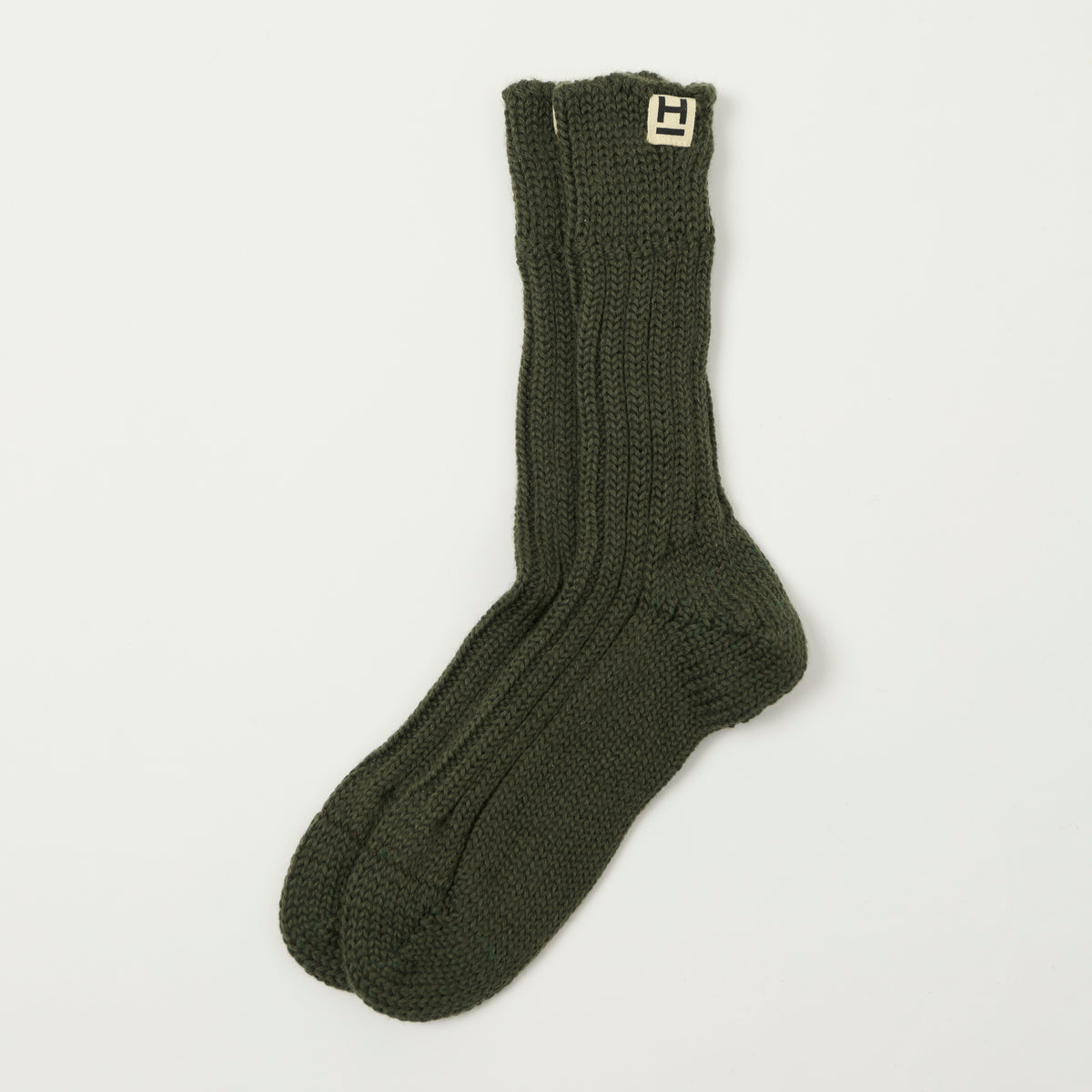 Heimat 'Wander' Hiking Sock - Military Green