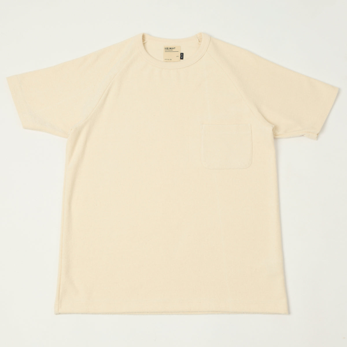 Heimat Raglan Sleeve Terry T-Shirt - Seashell