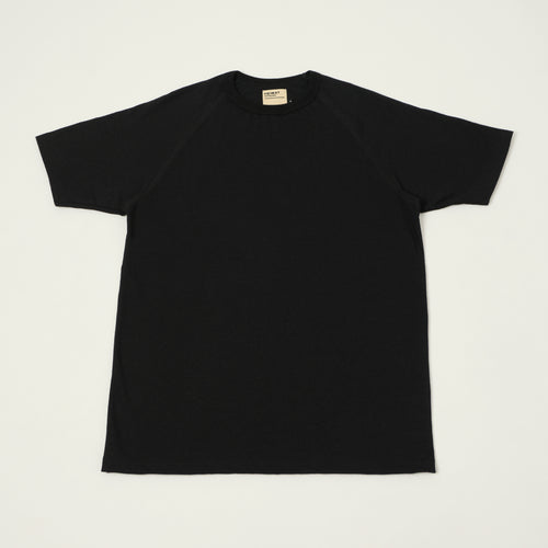 Heimat Raglan Sleeve Cotton Hemp T-Shirt - Schwarz