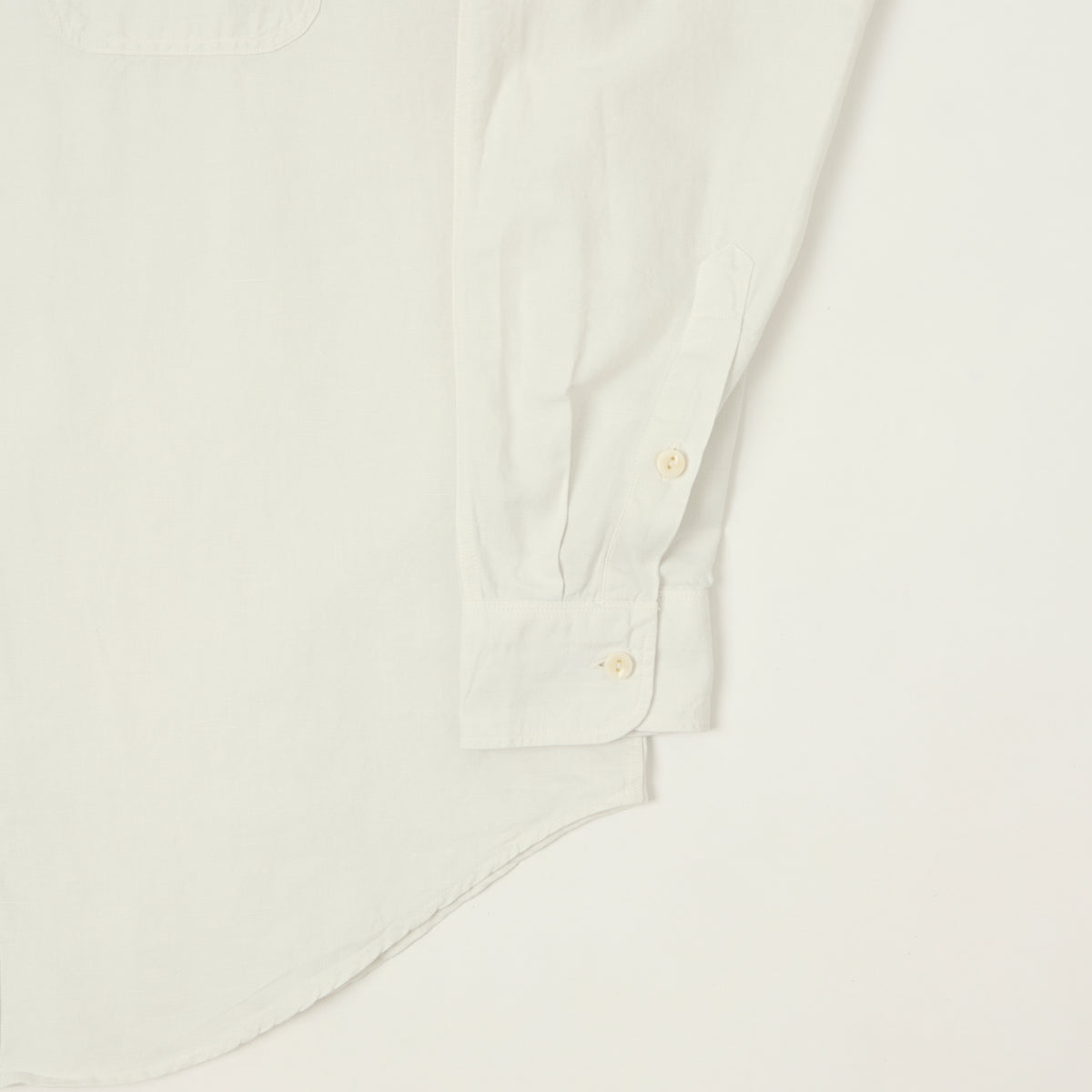 Heimat Raglan Sleeve Cotton Hemp Work Shirt - White