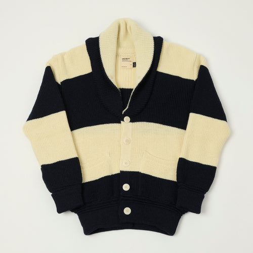 Heimat 'Eiger' Shawl Collar Cardigan - Ink/Seashell