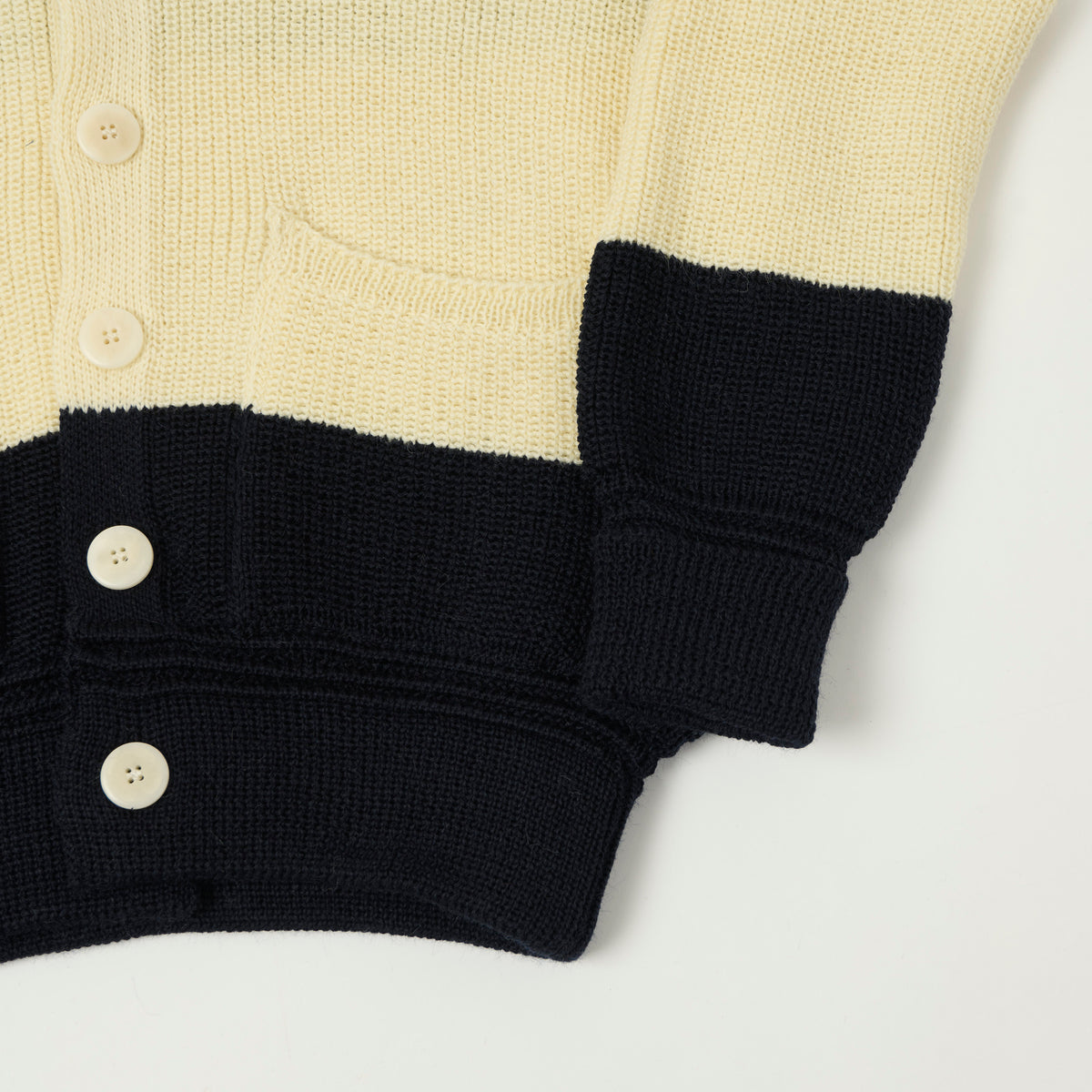 Heimat 'Eiger' Shawl Collar Cardigan - Ink/Seashell