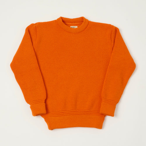 Heimat 'Rundhals' Crew Neck Jumper - Rescue Orange