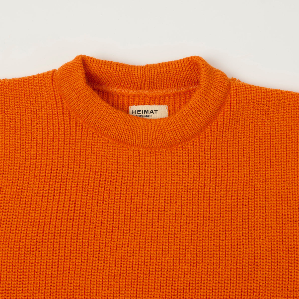 Heimat 'Rundhals' Crew Neck Jumper - Rescue Orange