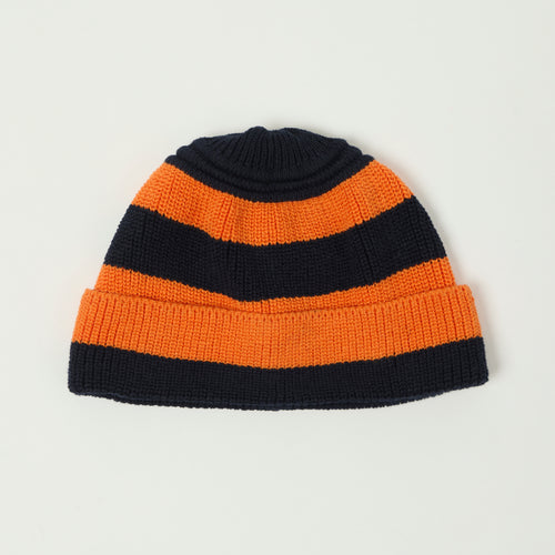 Heimat Cotton Linen Trawler Hat - Rescue Orange/Ink