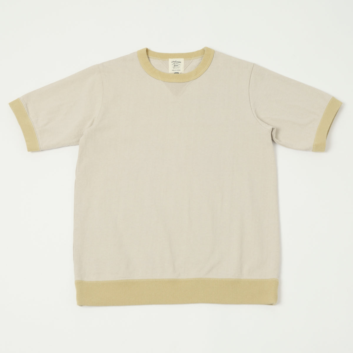 Jackman Dotsume Rib T-Shirt - Dusty Base/Butter