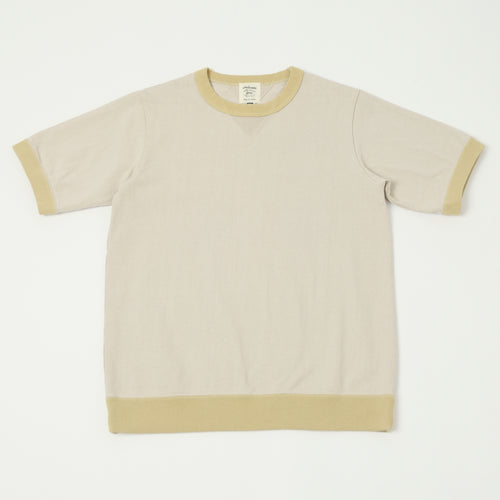Jackman Dotsume Rib T-Shirt - Dusty Base/Butter