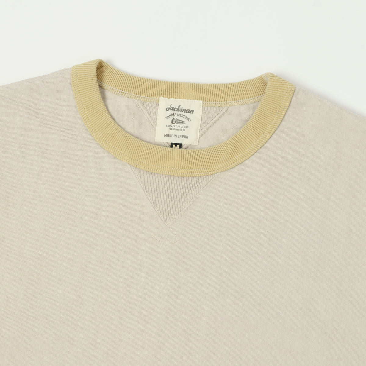 Jackman Dotsume Rib T-Shirt - Dusty Base/Butter