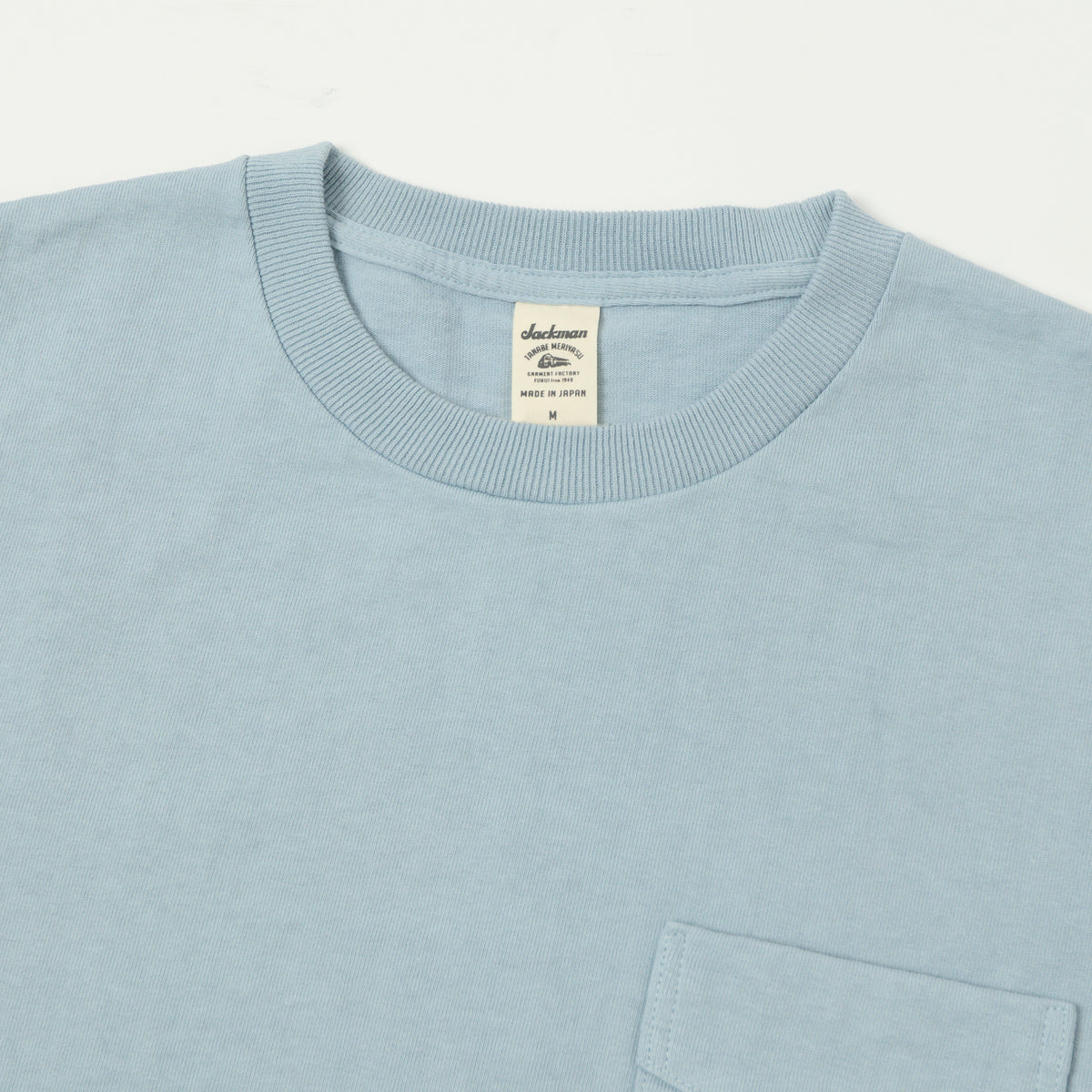 Jackman Dotsume Pocket T-Shirt - Pale Sax