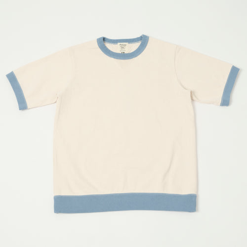 Jackman Dotsume Rib T-Shirt - Soft Pink/Blue Grey
