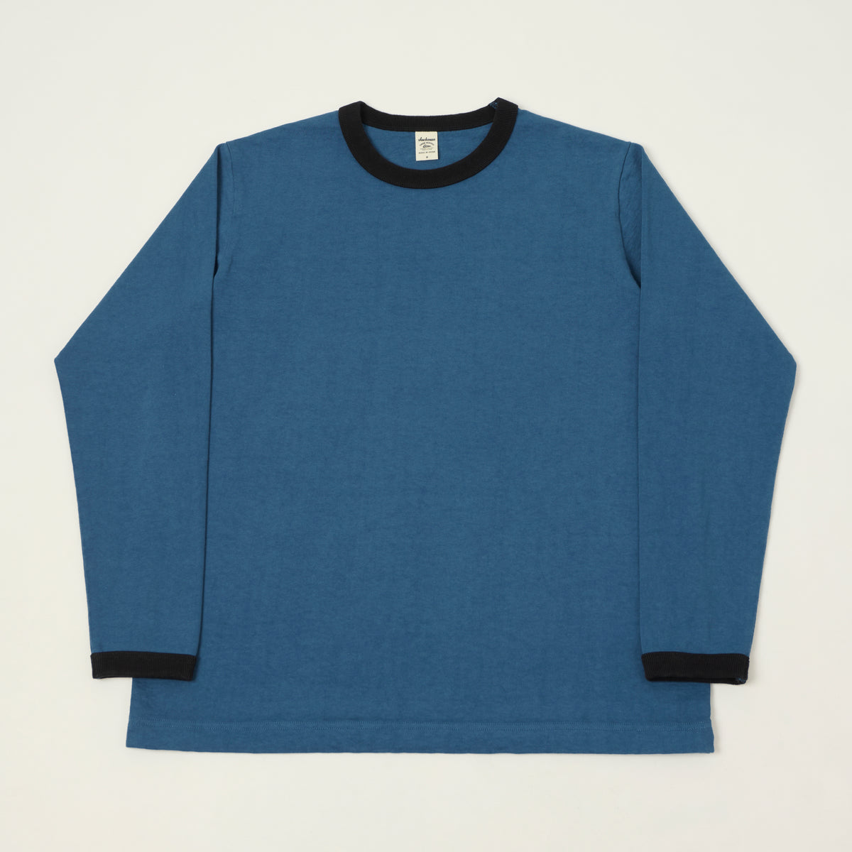 Jackman Long Sleeve Dotsume T-shirt - Blue/Black