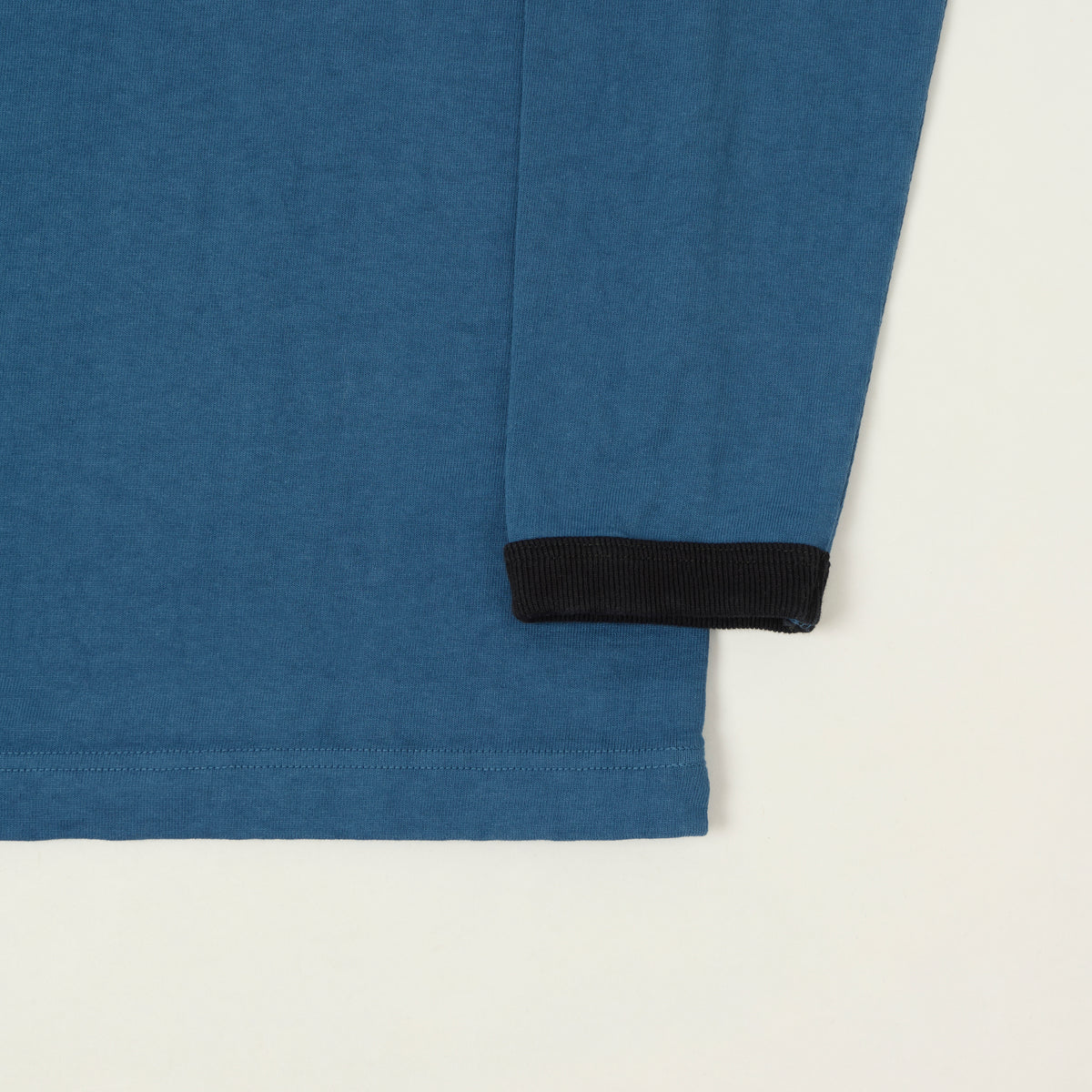 Jackman Long Sleeve Dotsume T-shirt - Blue/Black